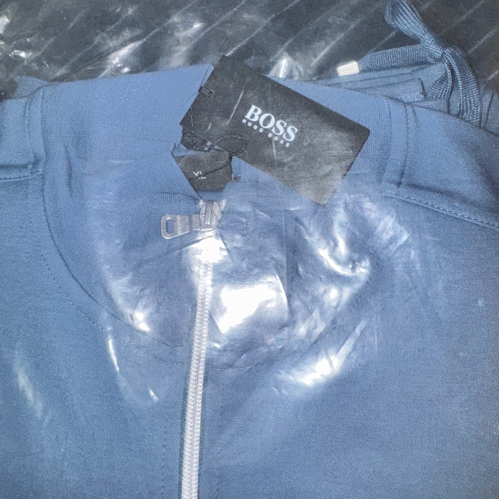 Hugo Boss Blue Zip-Up Jacket